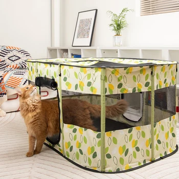 Folding Kitten Tent and Cat House, Espaço para Cuidar de Cesta de Animais, Camas Indoor Pet para Cães e Gatos