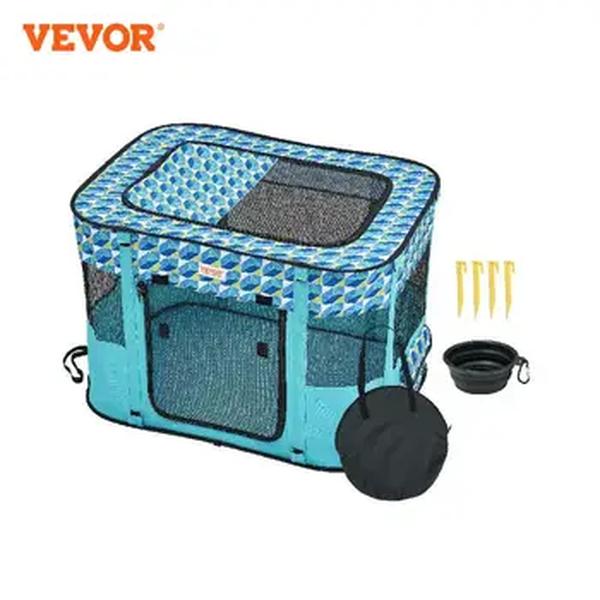 VEVOR-Portátil Dobrável Pet Cercadinho, Barraca, Canil, Impermeável, Abrigo para Filhotes, Cão, Gaiolas de Gato, Interior, Exterior, Viagem, Acampamento