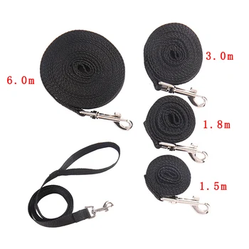 Trela de nylon para cães e gatos, 5 cores, 1,5 m, 1,8 m, 3m, 4,5 m, 6m