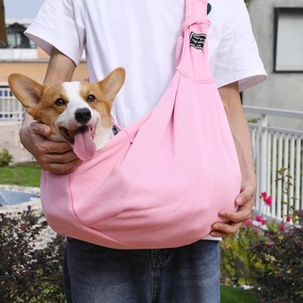 Bolsa de transportadora ajustável Pet Dog Travel Outdoor Puppy Single Shoulder Bags, Bolsa de ombro confortável, Corgi Puppy Tote Pouch