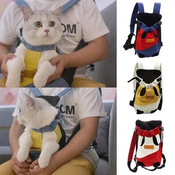 Mochila de algodão para gatinho, Gato carregando saco, Design transportadora, Cat Supplies