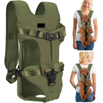 Mochila Pet Carrier para cães e gatos, Mochilas frontais de esponja espessa, Sacos de transporte de cachorro portátil