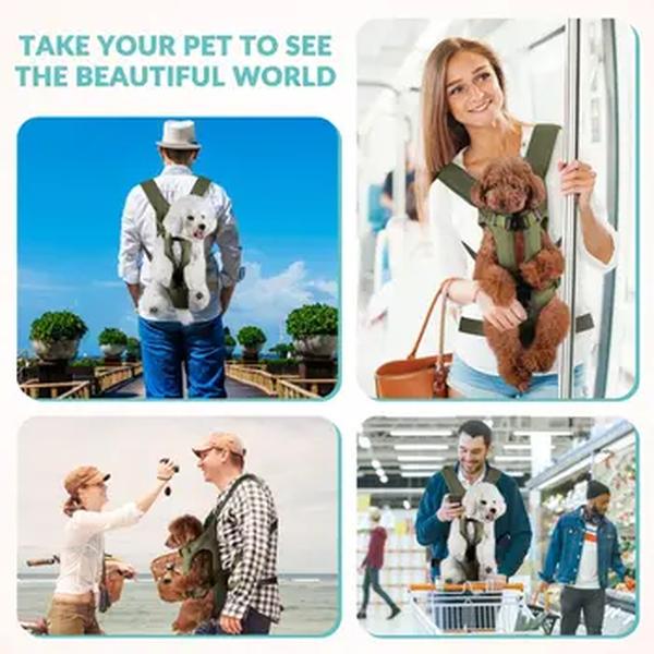 Mochila Pet Carrier para cães e gatos, Mochilas frontais de esponja espessa, Sacos de transporte de cachorro portátil