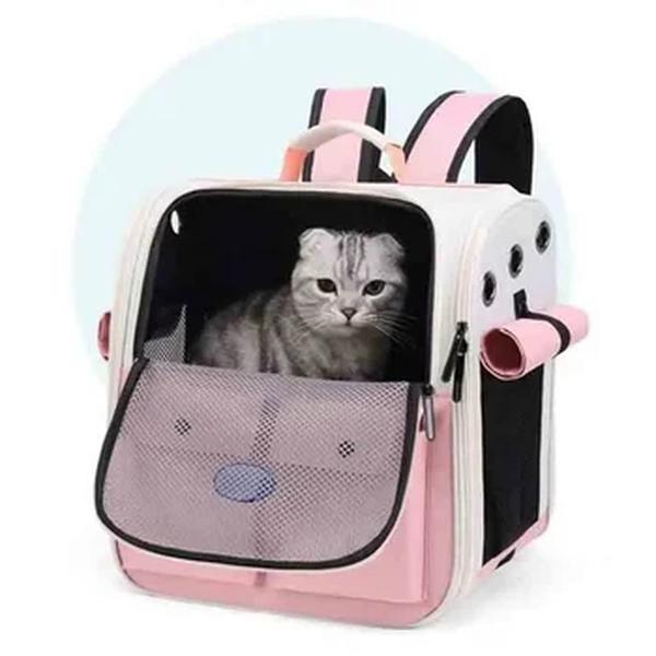 Grande Capacidade Foldable Cat Transportadora Mochila, Pet Carrying Bag, alça ajustável, ventilação, viagens ao ar livre