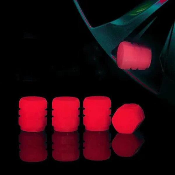 Luminous Fluorescent Valve Caps, Noite Brilhando Decoração, Carro, Motocicleta, Cubo de roda de bicicleta, Stem Cap, Styling Acessórios Do Carro, 20 pcs