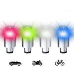 LED colorido carro pneu válvula Cap, ciclismo roda lanterna, Air Valve Stem Light Cap, Auto pneu acessório, 2pcs