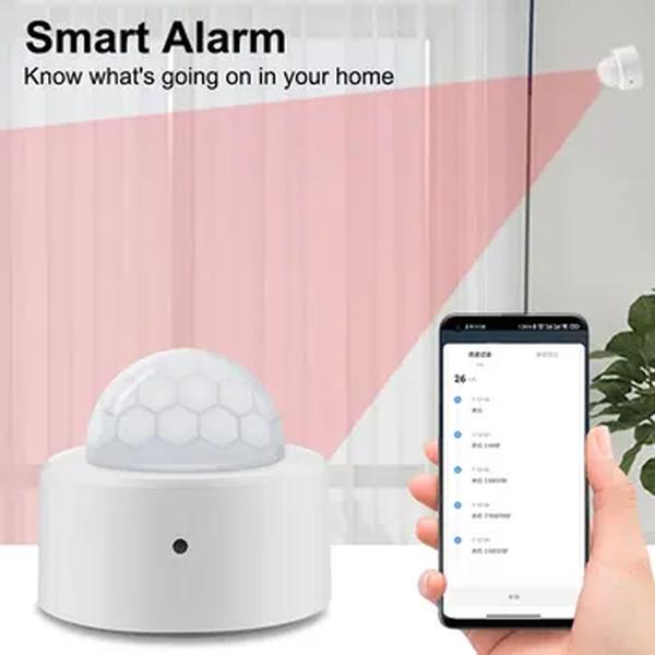 Sensor de movimento com detector infravermelho PIR alimentado por bateria sistema de alarme de proteção de segurança doméstica para Tuya Zigbee