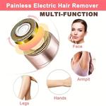 Removedor de cabelo elétrico portátil em forma de batom para mulheres, indolor e eficaz, depilação facial, ferramenta Home Razor Shaver