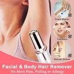 Removedor de cabelo elétrico portátil em forma de batom para mulheres, indolor e eficaz, depilação facial, ferramenta Home Razor Shaver