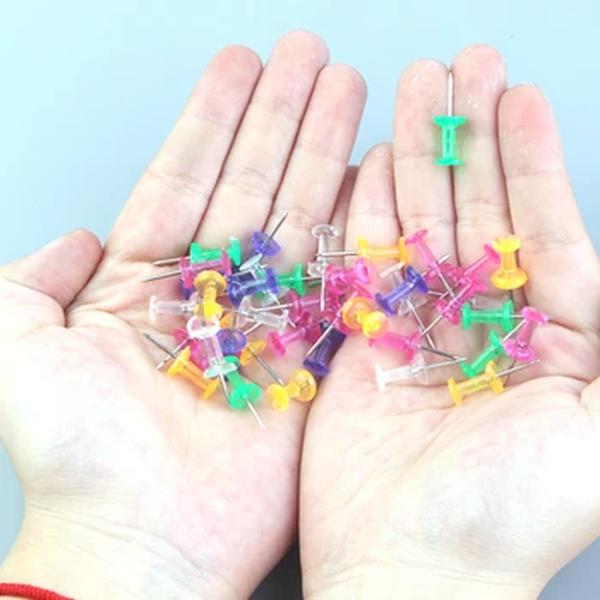40 unidades/pacote Cor Push Pins Polegar Thumbtack Board Pins Desenho Foto Parede Studs Material Escolar Escritório