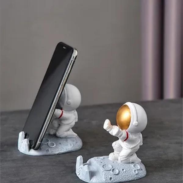 Astronautas e Suporte para Celular, Decoração de Mesa de Escritório, Estilo Nórdico, Ornamentos, Resina Spaceman Bracket, Brinquedos, Presente