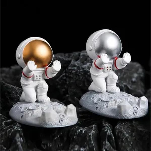 Astronautas e Suporte para Celular, Decoração de Mesa de Escritório, Estilo Nórdico, Ornamentos, Resina Spaceman Bracket, Brinquedos, Presente
