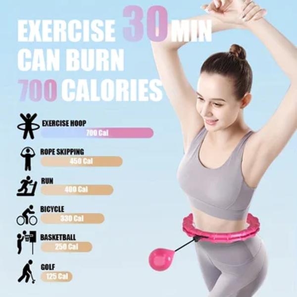 Aros esportivos inteligentes ajustáveis, silenciosos e destacáveis, perfeitos para ginástica em casa, fortalecimento do núcleo, rápida perda de peso e massagem