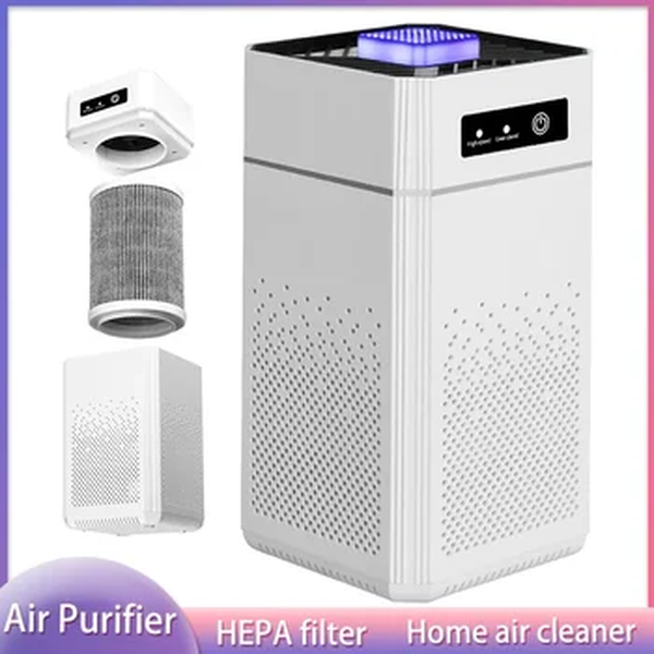 Purificador de ar com filtro HEPA substituível Gerador de íons negativos Eliminador de odores Fumaça nociva Removedor de gás para carro, sala, cozinha