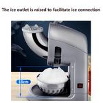 Triturador De Gelo Comercial Elétrico, Máquina De Gelo Raspado, Loja De Chá De Leite, Fabricante De Gelo Pequeno, 80 kg/h