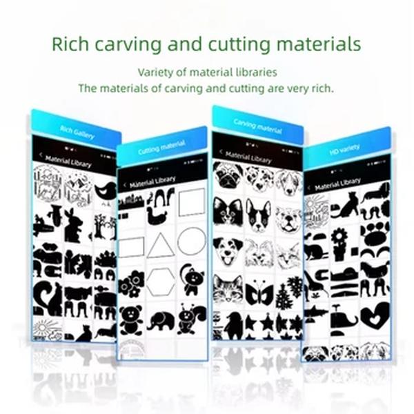 Foco ajustável Engraving Máquina de corte, Gravador a laser portátil, DIY grátis para Pet ID Name Tag, Acessórios de Moda, 5000nm