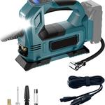 Bomba de ar elétrica sem fio com luz LED, carro pneu Inflator, Compressor de ar, bomba inflável, Makita 18V bateria, Novo