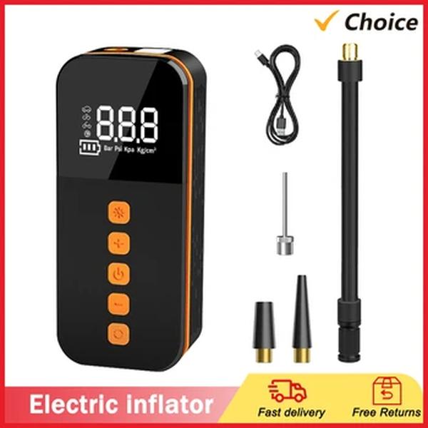Bomba de ar sem fio portátil do carro 150PSI, compressor de ar Inflator elétrico portátil do pneu com LED, 5 modos de inflação