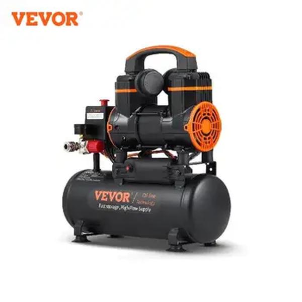 Vevor-silencioso ar compressor, silencioso, óleo livre, bomba de ar portátil, reparo Home, pneu inflação, compressor sussurro, 900W, 1450W, 1800W