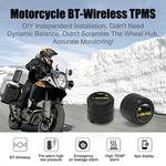 Motorcycle Tire Pressure Monitoring System, Pit Bike, Tyre Tester, Diagnostic Set, Moto Acessórios, TPMS, 2 Sensores, Bluetooth 4.0, 5.0