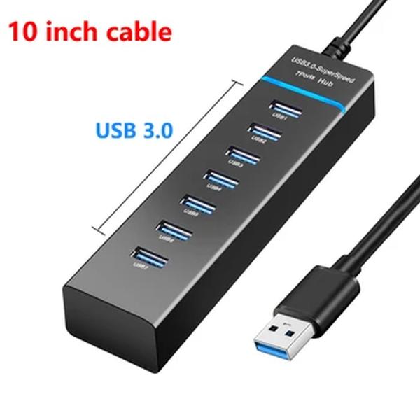 Coleção HUB USB 2.0 para laptop, ABS, metal, USB 3.0, USB3.2, 5Gbps, 10Gbps, PC, acessórios de computador, 4 portas, 7 portas, 28 modelos