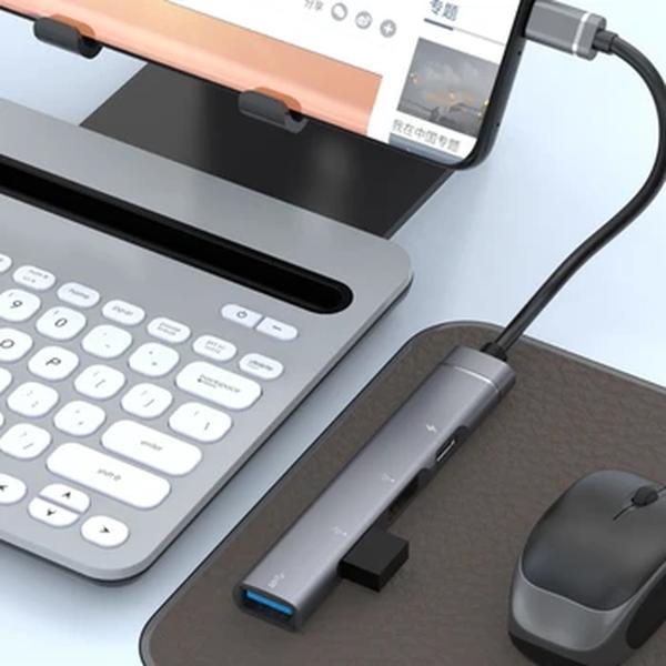 4 em 1 Multifuncional USB C Hub Tipo-C Adaptador Conversor Tipo-C Para PD USB2.0