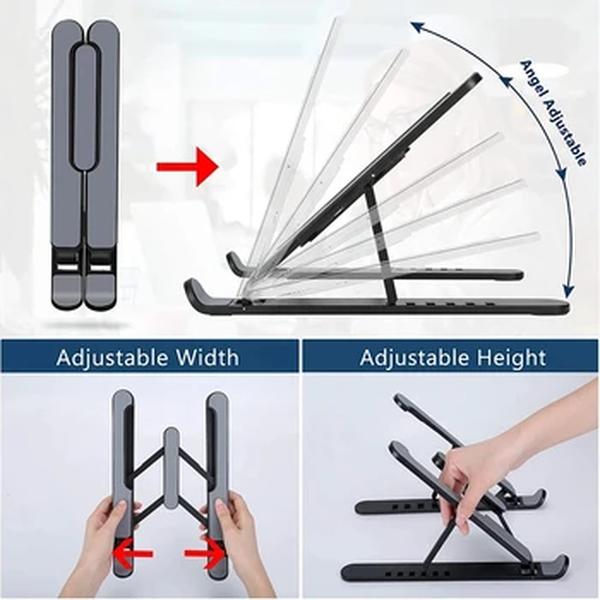 Universal Tablet Laptop Stand Suporte Dobrável Base De Elevação De Calor Dissipação Portátil Elevada Cremalheira De Armazenamento Acessórios Para Computador