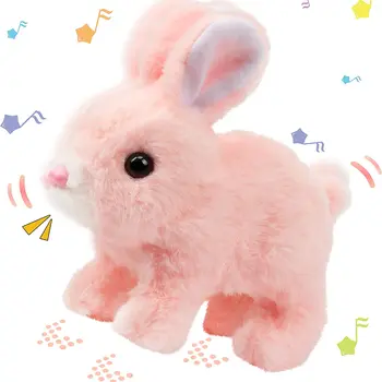 Brinquedo eletrônico interativo coelho pet, Som e ação Características, Fun Playtime, Presente perfeito para crianças, Enfeites de mesa, Bonito
