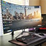 Gaming Desktop Computador com Placa Gráfica HD, Tudo em Um, PC Gamer, Monitor Branco, Core i7, CPU, i5, i3, NVIDIA GTX, 4G, 34"