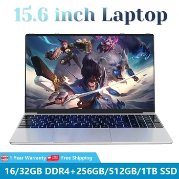 Windows 11 Gaming Laptops, Notebook Anti Luz Azul, 15.6 ", 12th Gen, Intel Alder N95, 32GB, Tela Cheia, 2022