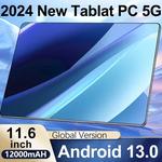 Tablet Android 13 WiFi de Rede Bluetooth, 16GB RAM, 1TB ROM, 16MP, 32MP, 12000mAh, 11.6 ", Novíssimo, 2024