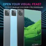 Tablet Android Versão Global WiFi, Nova Rede, Android 13.0, 16GB + 1TB, 11.6 ", 14 Core, 20000mAh, 2024