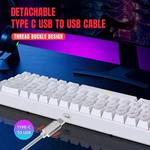 USB Wired Gaming Keyboard, 20 RGB Backlight, 68 Chaves, Portátil, Windows Laptops, Computador