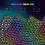 MageGee-Mini Gaming e Teclado Office, TS91 Tipo Keycap impermeável, Wired RGB Backlit, Teclado de computador compacto para Windows, Mac, 60%