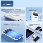 NOHON-Banco de Carregamento Rápido, Carregador de Bateria Externa Portátil, Banco de Potência para iPhone 14, Xiaomi, Samsung, 20000mAh, 22.5W