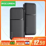 Rocoren-Banco de Carregamento Rápido, Carregador Portátil, Bateria Externa, Powerbank para iPhone, Xiaomi Mi, POCO, 10000mAh