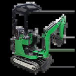 Mini Escavadeira de Maquinaria Agrícola, Escavadeira Hidráulica, Personalizável para Venda, 1Ton, 1000Kg