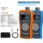 Detector de Ar Amoníaco para Indústria, Monitor 5800G, Nível de Gás NH3 com Alerta, Medidor de Partículas, Bateria de Recarga USB 0-100ppm