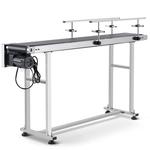 VEVOR-PVC Belt Tabela Transportadora para Codificação Inkjet de Fábrica, Velocidade Ajustável, PVC, Duplo Guardrail, Motorizado, Aço Inoxidável