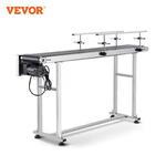 VEVOR-PVC Belt Tabela Transportadora para Codificação Inkjet de Fábrica, Velocidade Ajustável, PVC, Duplo Guardrail, Motorizado, Aço Inoxidável