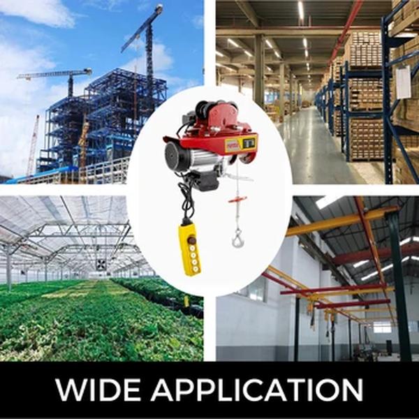 Guindaste bonde da grua da corda do fio de vevor 1000kg com controle remoto 2200lbs resistente do trole 220v para levantar e transportar