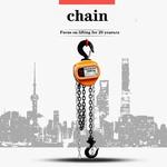 Talha de corrente triangular, 1 tonelada, corrente invertida manual, guindaste pequeno, elevação de 3/6 metros, portátil, alavanca manual, bloco de elevação