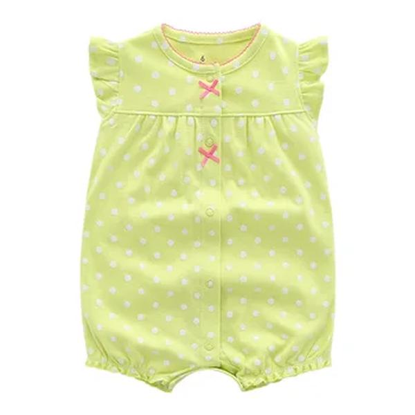 Macacão de manga curta para bebês meninas e meninos, 100% algodão, roupas recém-nascidas, macacões infantis, roupas infantis, verão, 2023