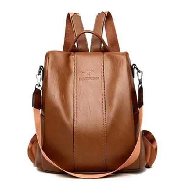 Mochila de couro anti-roubo para mulheres, bolsa de ombro vintage para senhoras, alta capacidade, viagem, bolsas escolares para meninas