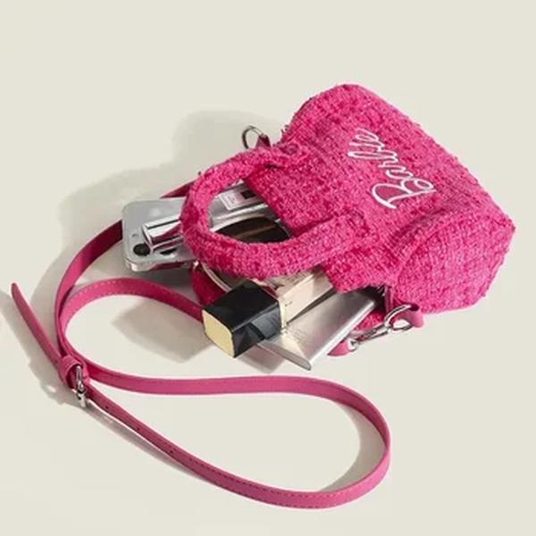 Barbie Bolsa De Ombro Para Meninas, Sentido Avançado, Design Simples, Batom Portátil, Armazenamento De Chaves, Mini Saco De Travesseiro, Saco Crossbody