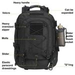 Mochila tática ao ar livre extra grande para homens e mulheres, resistente à água, caminhadas, viagens, mochilas para laptop, 60L