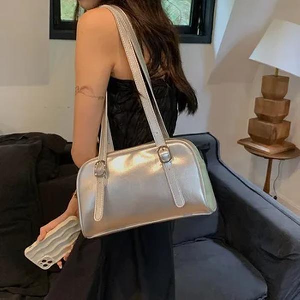 Bolsas de ombro feminino, bolsas designer de luxo, cor pura, bolsa casual, grande capacidade, bolsa axilas travesseiro, verde, 2023