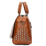 Boston do vintage couro pu bolsas de luxo bolsa feminina ombro crossbody sacos rebite designer feminino travesseiro tote bolsos mujer