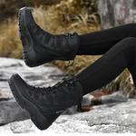 Sapato de Plataforma de Pelúcia Quente de Inverno Masculino e Feminino, Dedo Redondo, Deserto, Terra, Combate, Caminhada, Moda, Qualidade