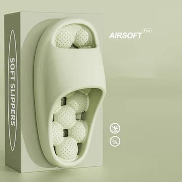 Chinelos antiderrapantes do banheiro de Eva para homens e mulheres, secagem oca, rápida, chinelos de massagem legal, prevenção do vazamento